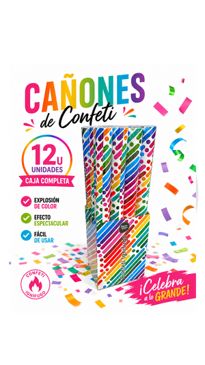 Caja Cañones de Confeti Ignífugo
